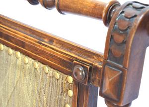 Gründerzeit-Walzenstuhl mit Sterngeflecht